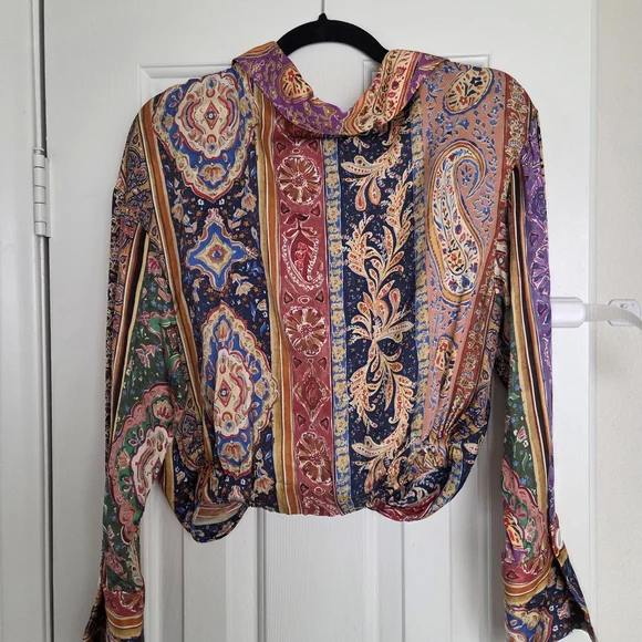 Zara Multicolor Paisley and Floral Top - Picture 3 of 6